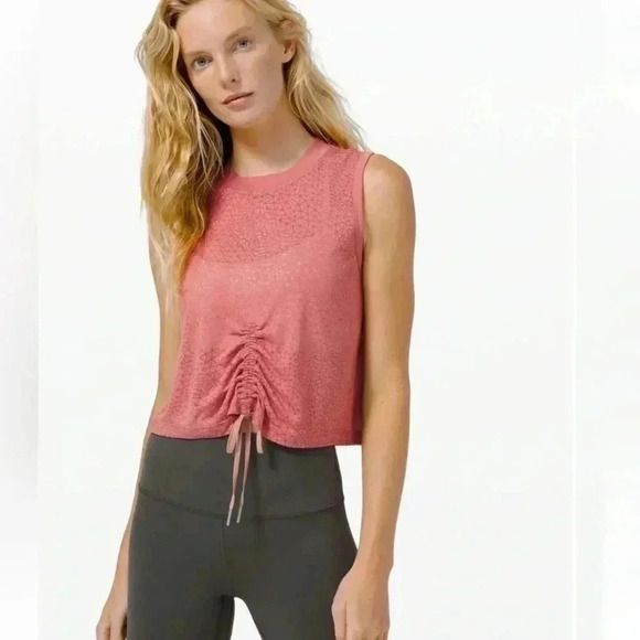 Lululemon Cinch Me Up Front Tank Top Veil Cherry Tint Sz 12 - Picture 1 of 11